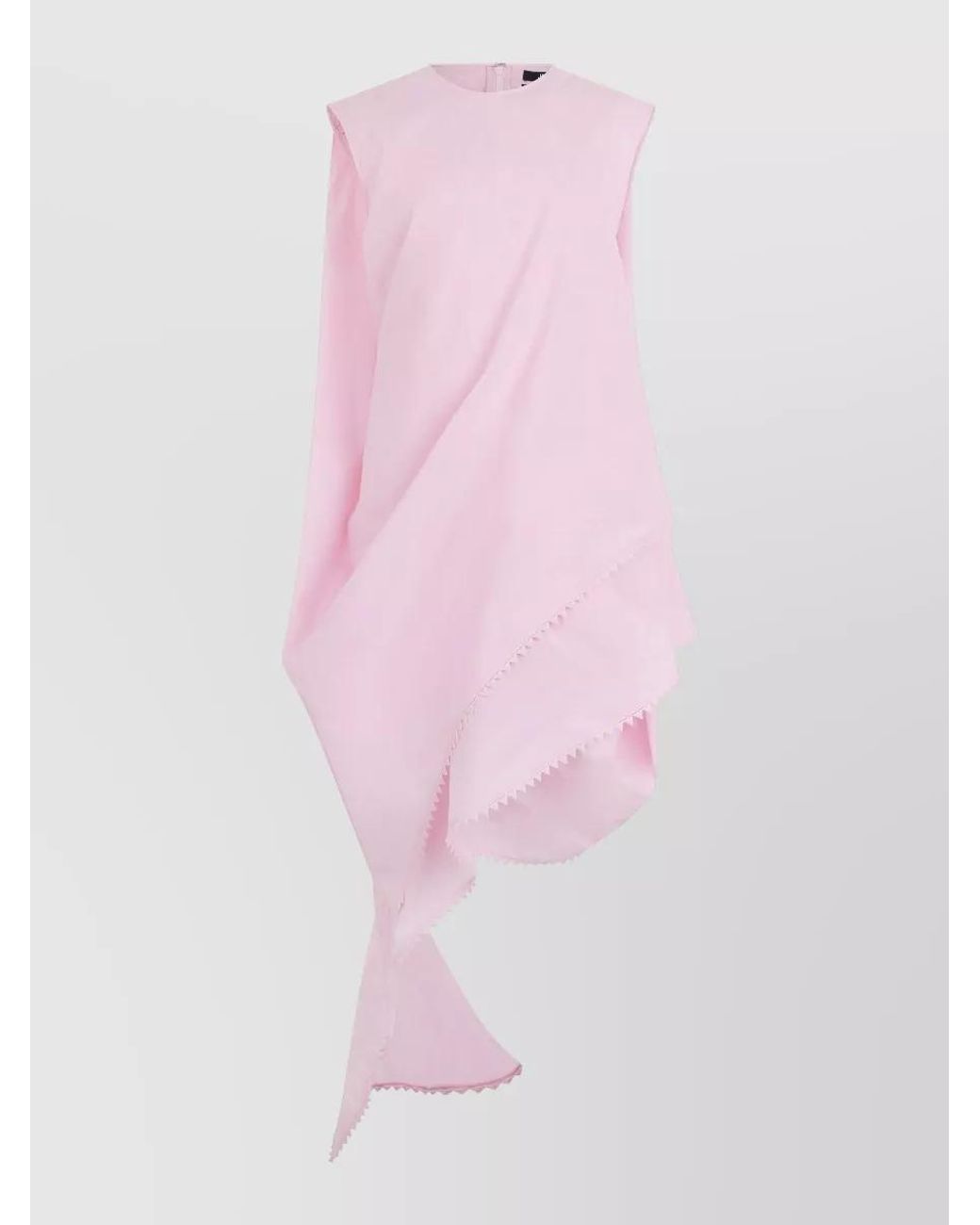 Jacquemus Pink Asymmetric Cotton Midi Dress