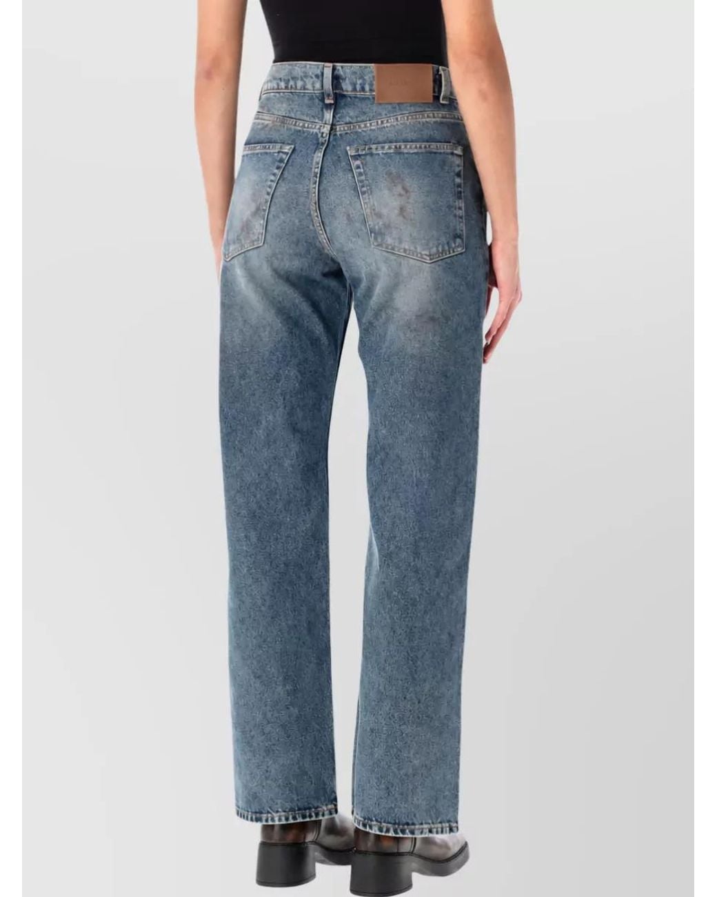 Our Legacy Blue Denim High-Rise Straight-Leg Jeans