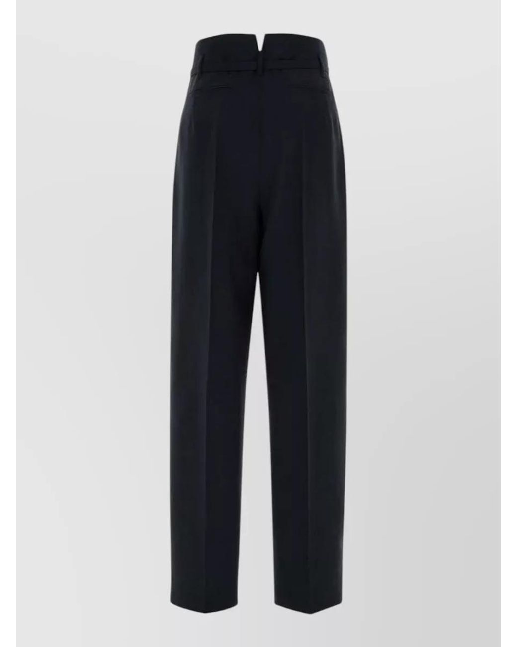 Prada Blue High-Rise Wide-Leg Tailored Trousers