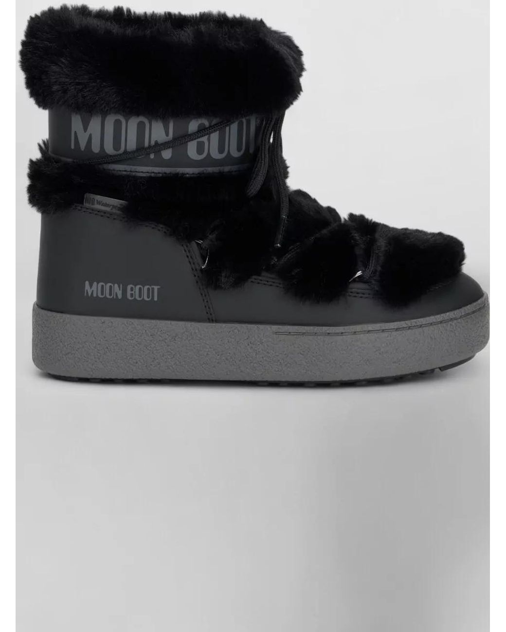 Moon Boot Black Faux Fur Boots