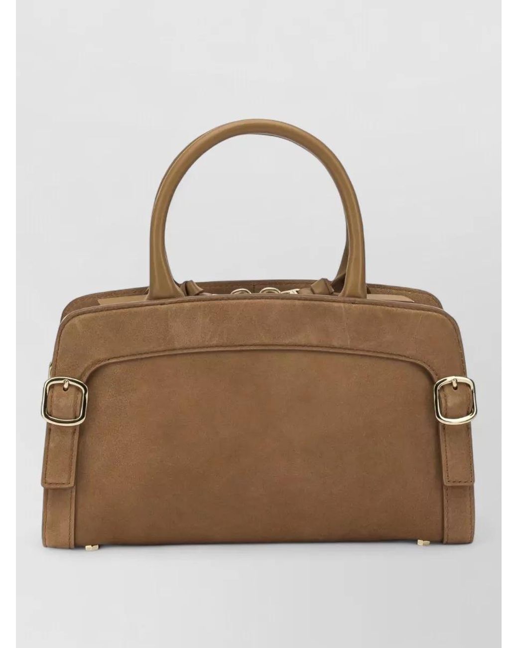 Santoni Brown Leather Shoulder Bag