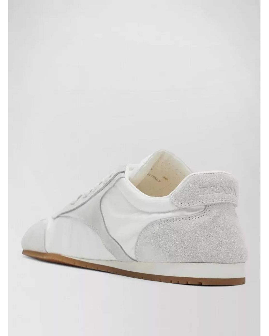 Prada White Low-Top Sneakers