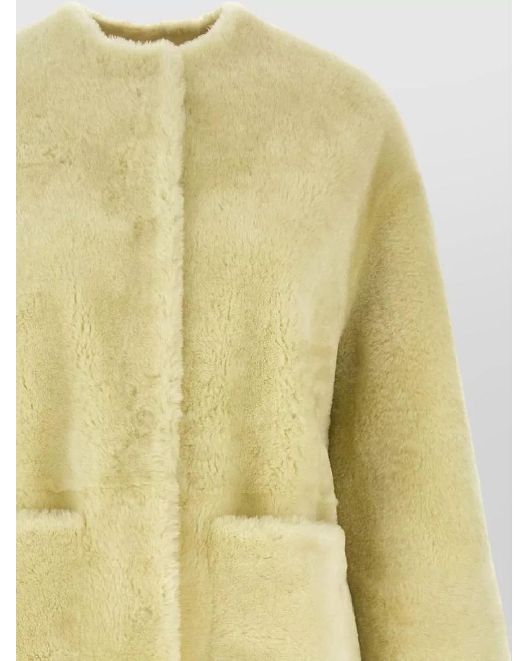Blancha Yellow Shearling Long Coat
