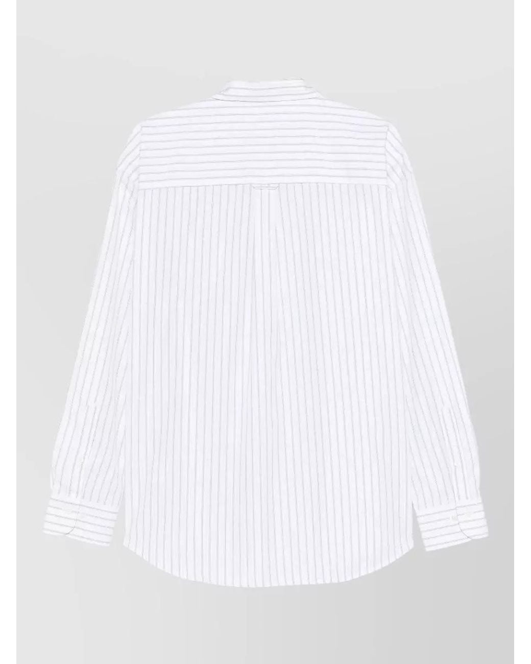 sunflower White Striped Regular-Fit Shirt for men