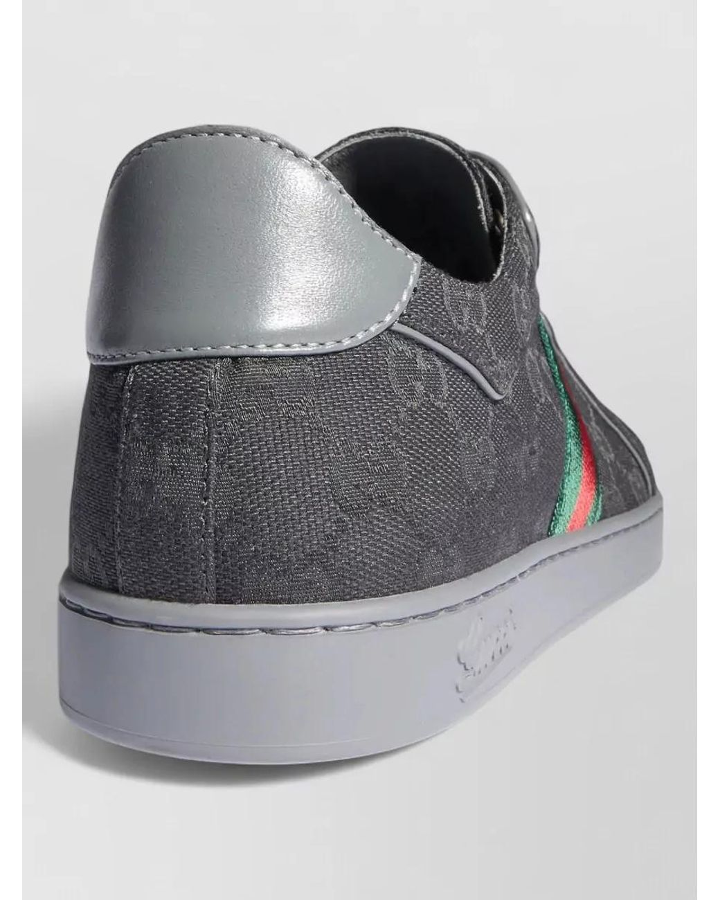 Gucci Gray Stretch Fabric Low-Top Sneakers for men