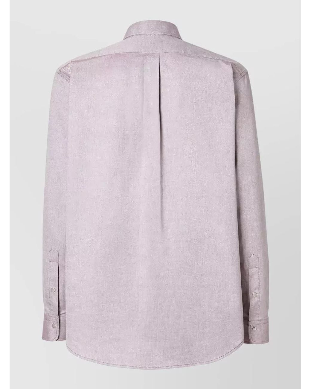 Fendi Pink Cotton Oxford Comfort-Fit Long-Sleeve Shirt for men