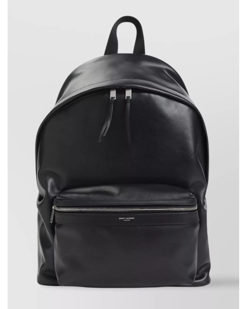 Saint Laurent Black Leather City Backpack for men