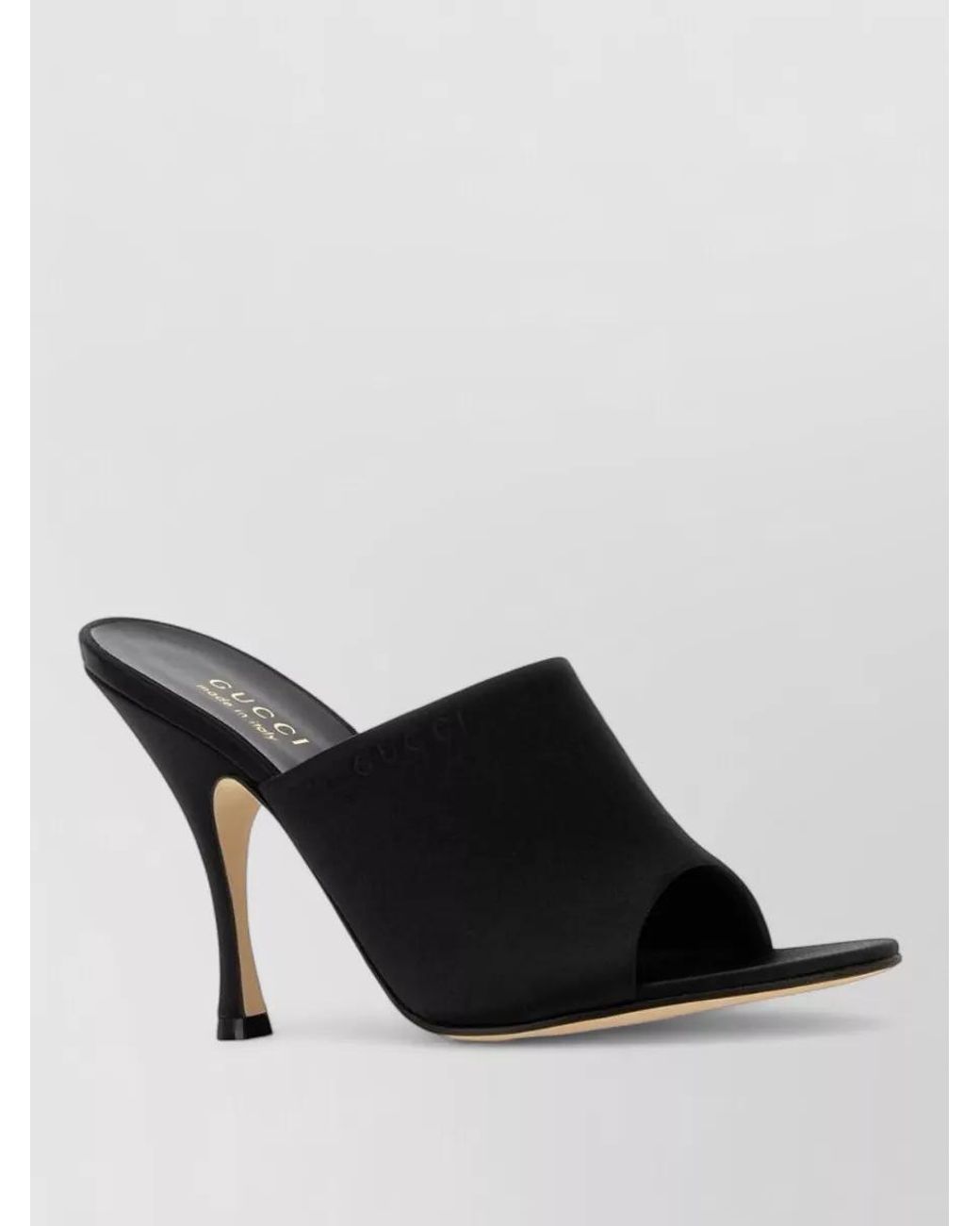 Gucci Black Satin Mules