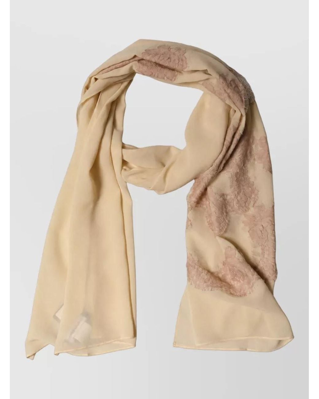 Dolce & Gabbana Natural Silk Lace Scarf