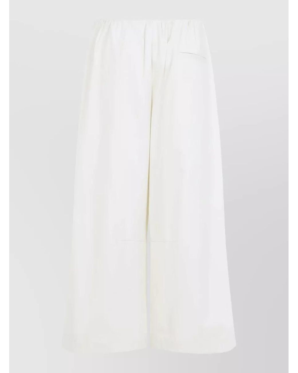 Loewe White Cropped Wide-Leg Belted Knee-Length Shorts