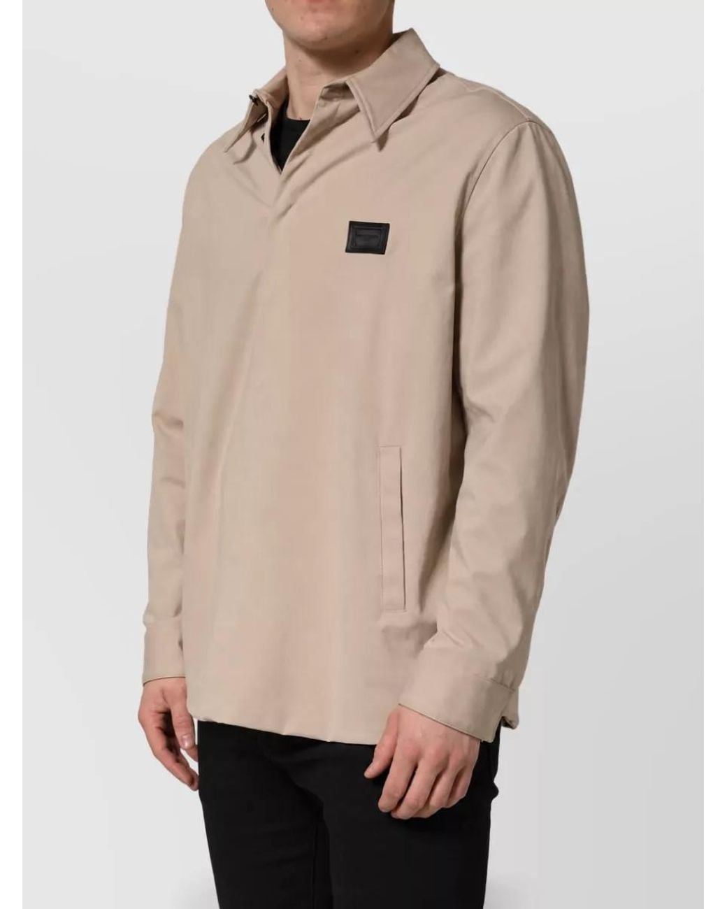 Dolce & Gabbana Natural Cotton Overshirt Jacket for men