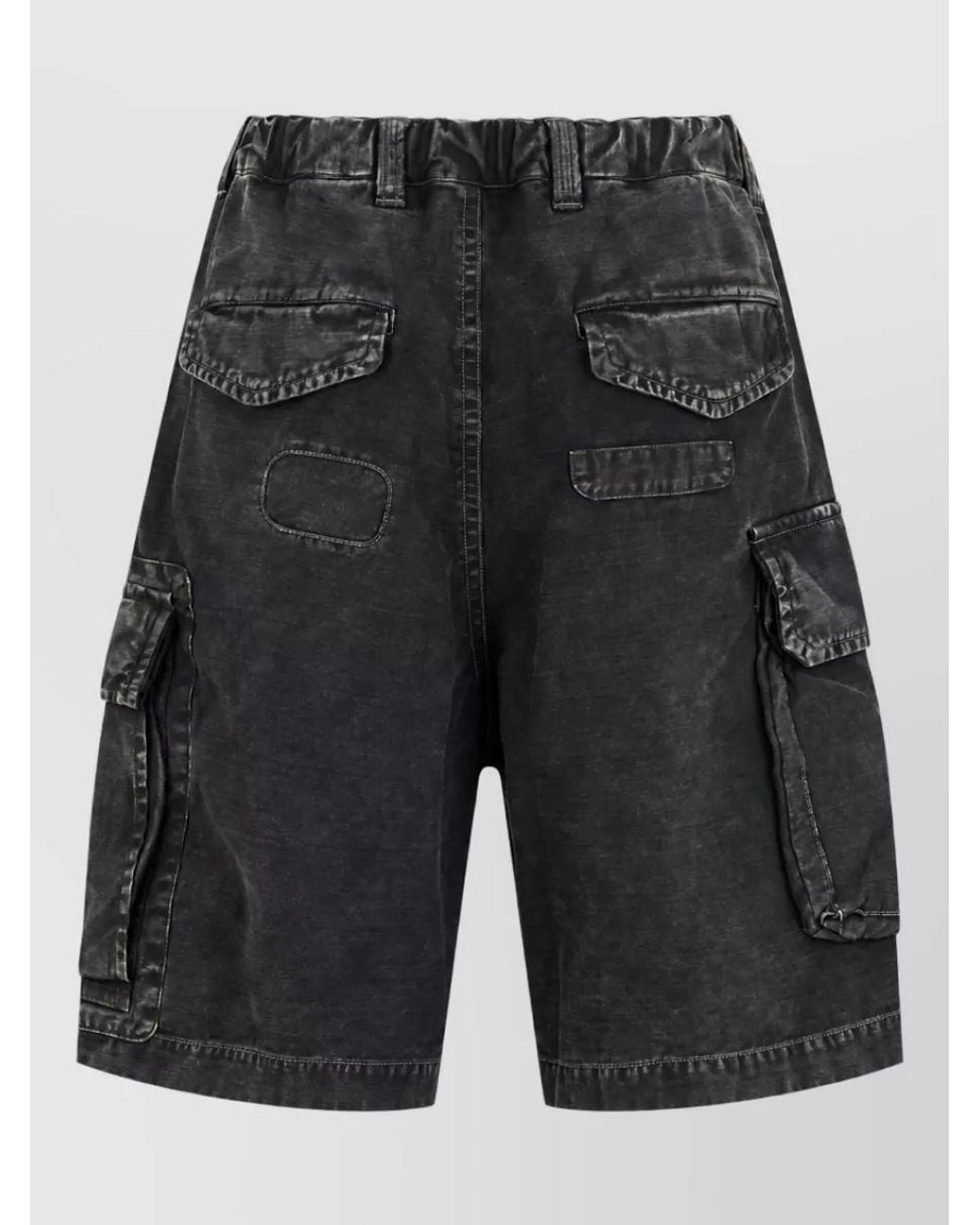 Maison Mihara Yasuhiro Black Denim Cargo Shorts for men