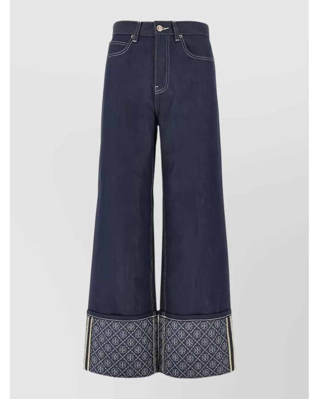 Tory Burch Blue Denim Straight-Leg Jeans