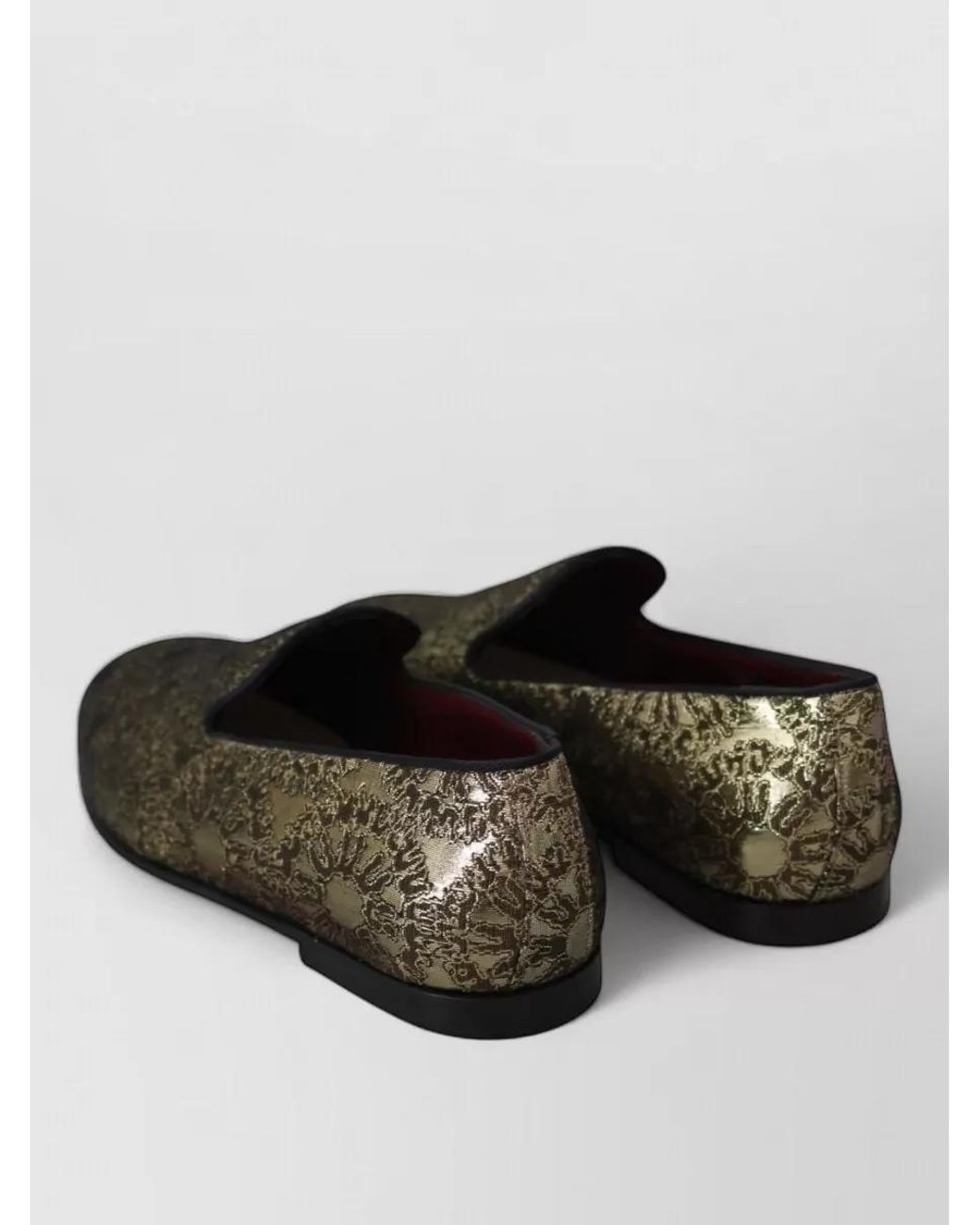 Dolce & Gabbana Green Jacquard Loafers for men