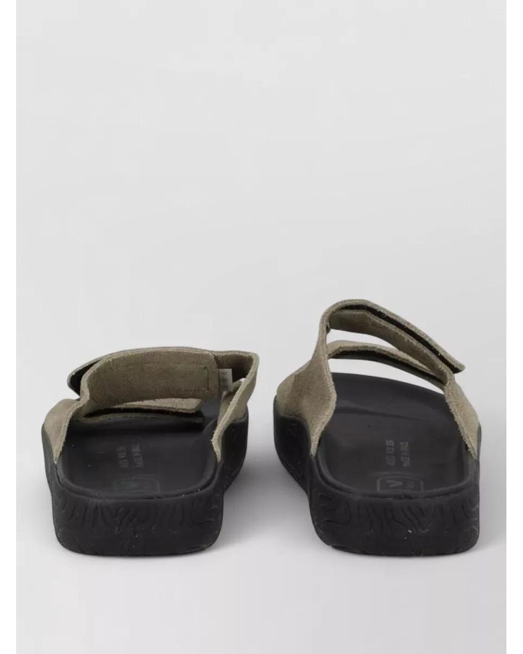 Veja Gray Leather Slides