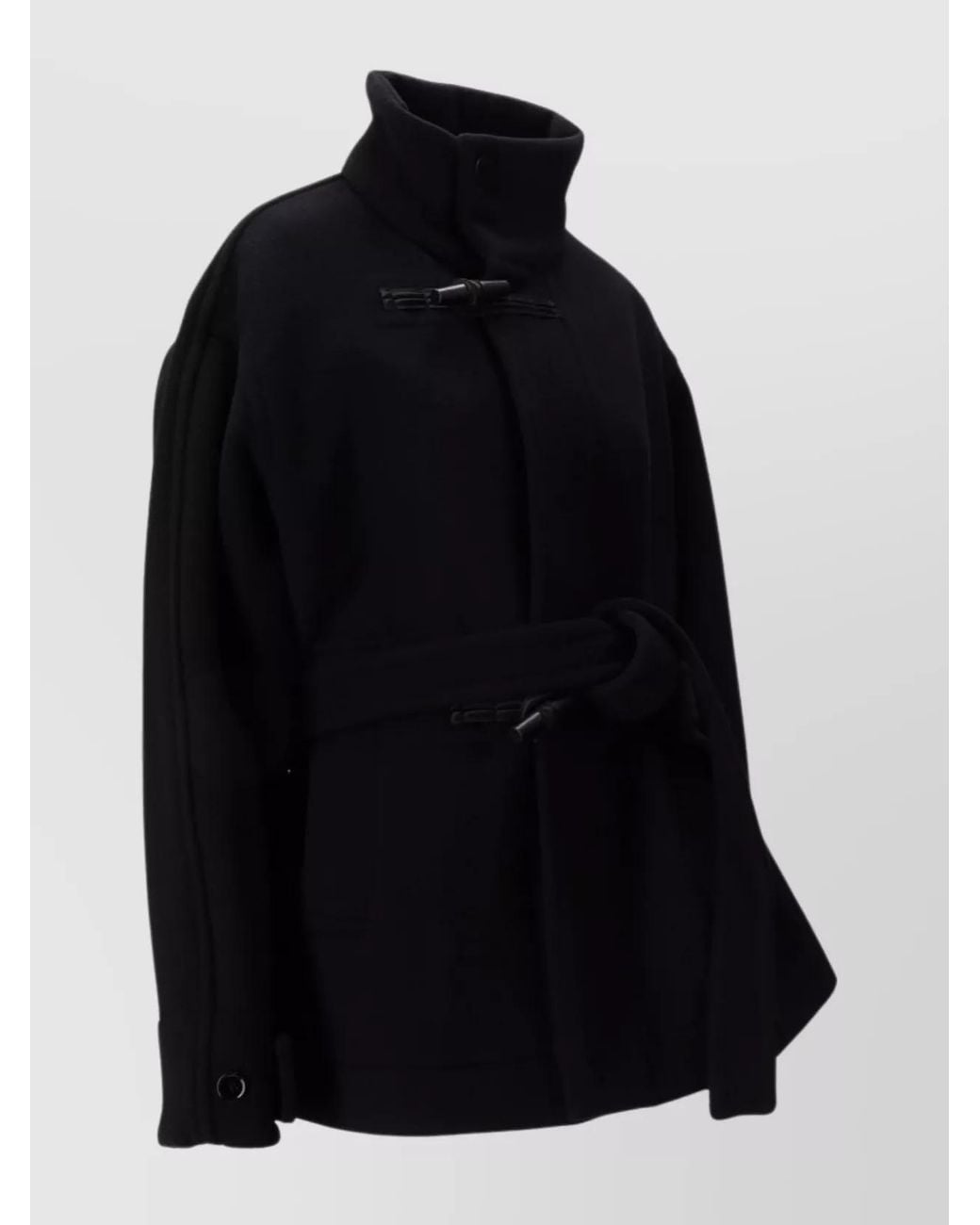 Lemaire Blue Wool Short Single-Breasted Coat