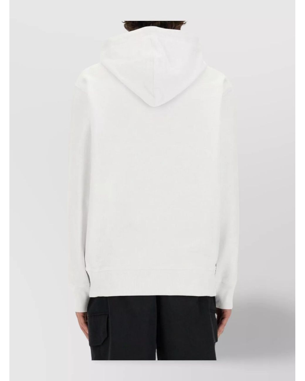 Moschino White Regular-Fit Cotton Hoodie for men