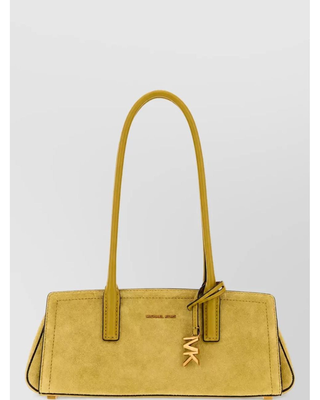 Michael Kors Yellow Na Suede Leather Clutch Bag