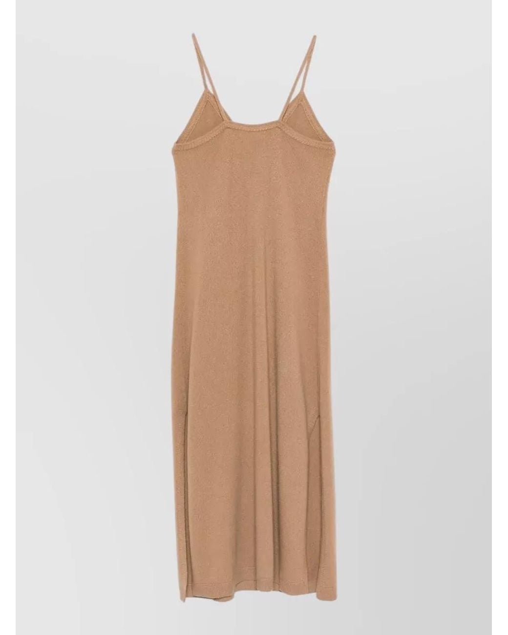 Lisa Yang Multicolor Cashmere V-Neck Spaghetti-Strap Knitted Dress