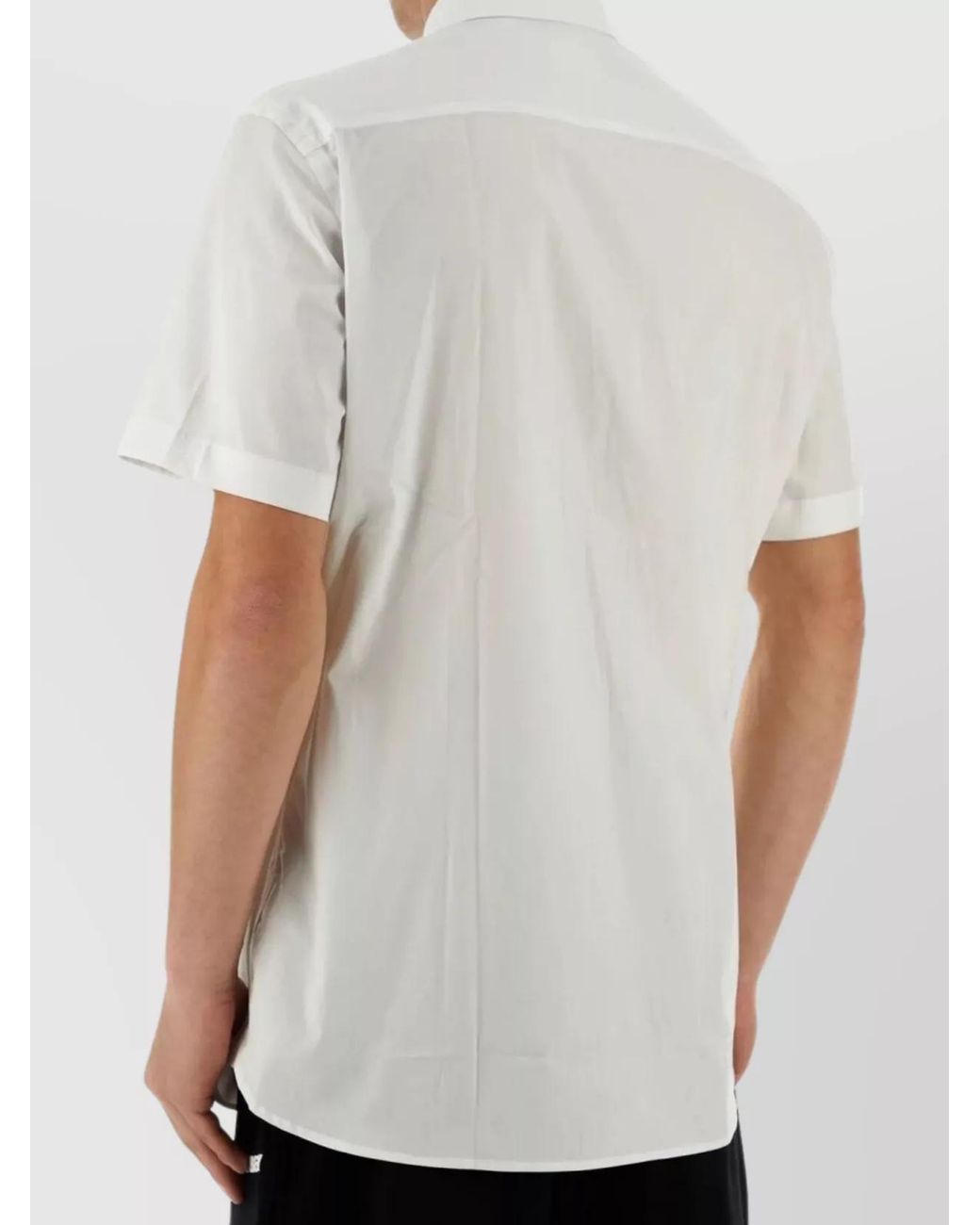 Burberry White Cotton Short-Sleeve Shirt for men