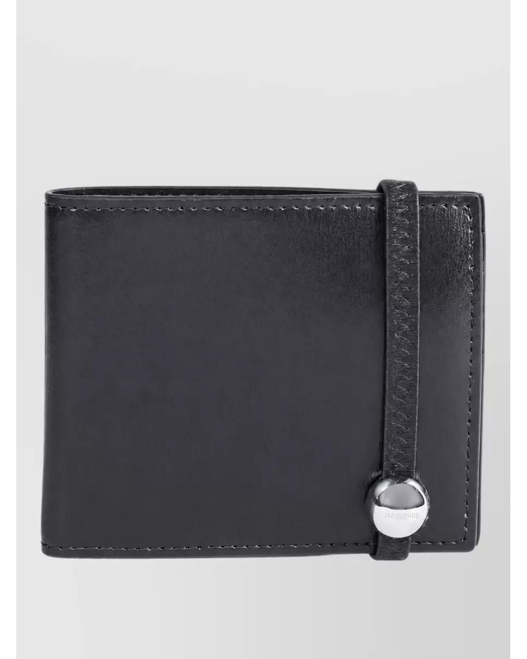 Jacquemus Black Leather Wallet for men