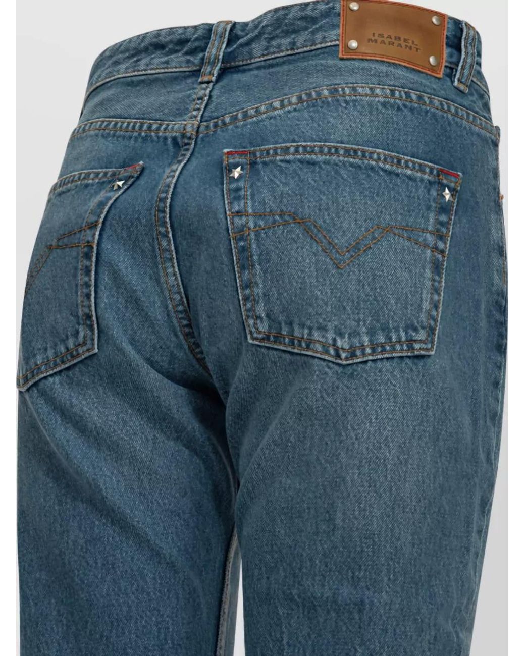 Isabel Marant Blue Straight-Leg Denim Jeans