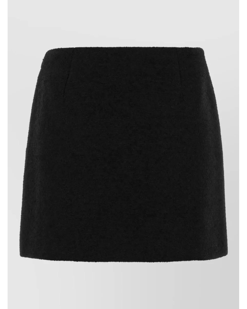 Fendi Black Bouclé Wool Mini Skirt