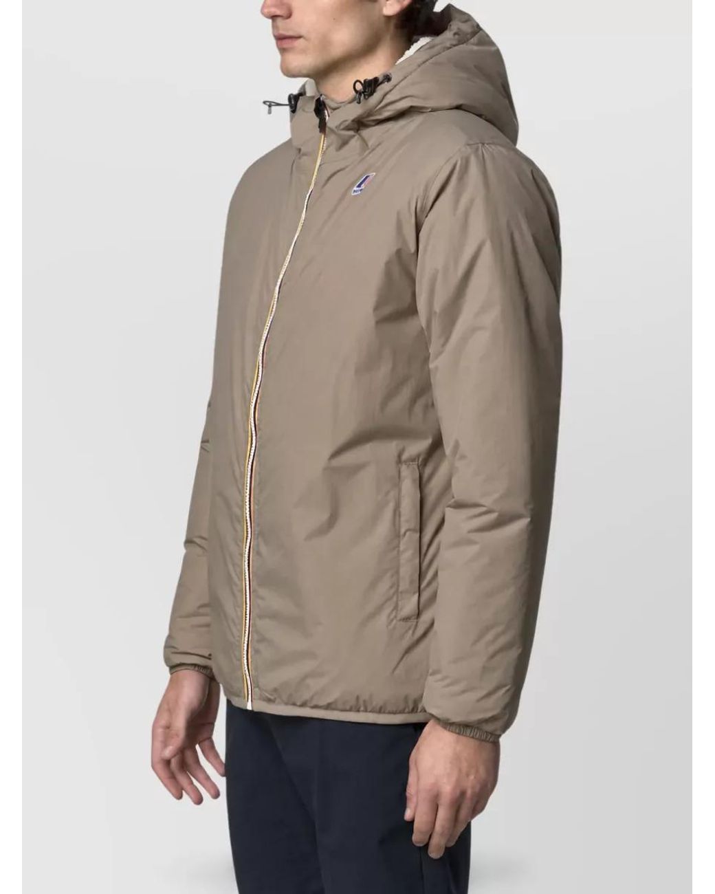 K-Way Brown Hooded Puffer Parka Coat