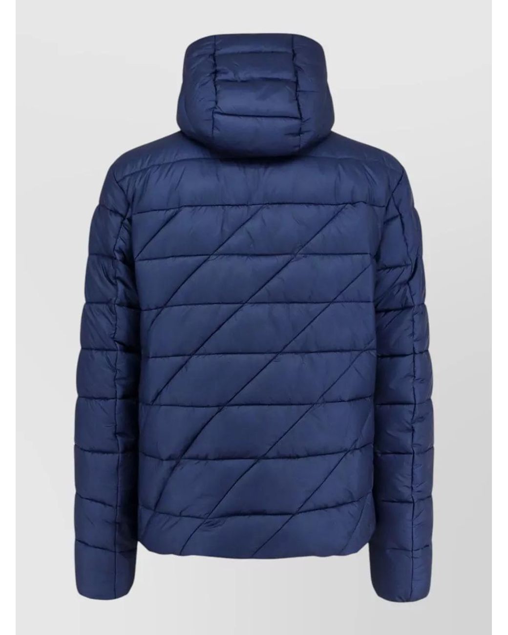 Boss Blue Down Hooded Puffer Jacket for men