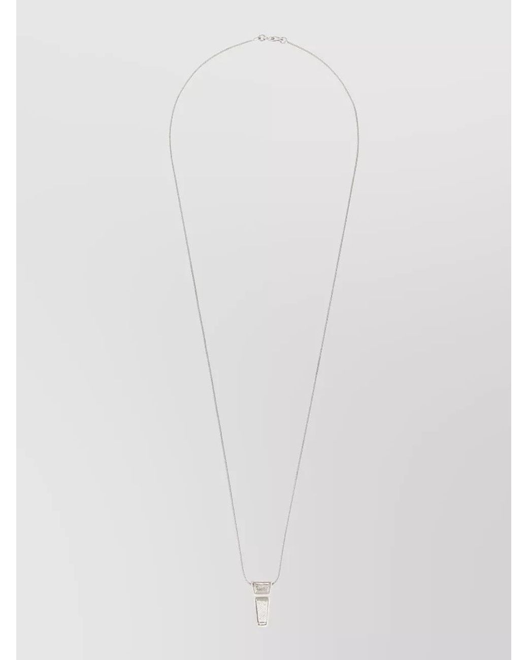Rick Owens White Brass Crystal Pendant Necklace