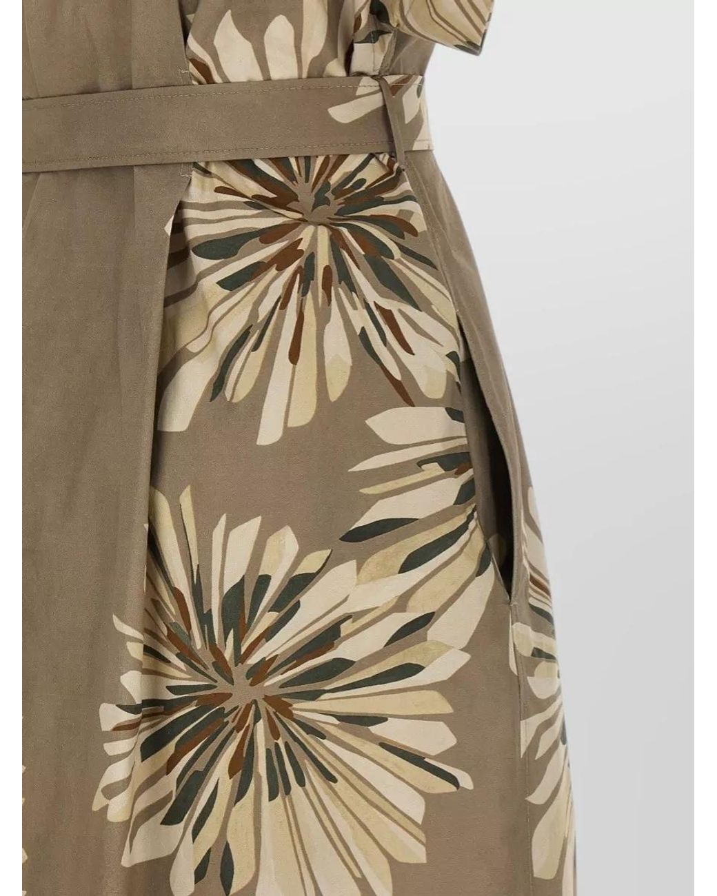 Brunello Cucinelli Natural Cotton Midi Shirt Dress