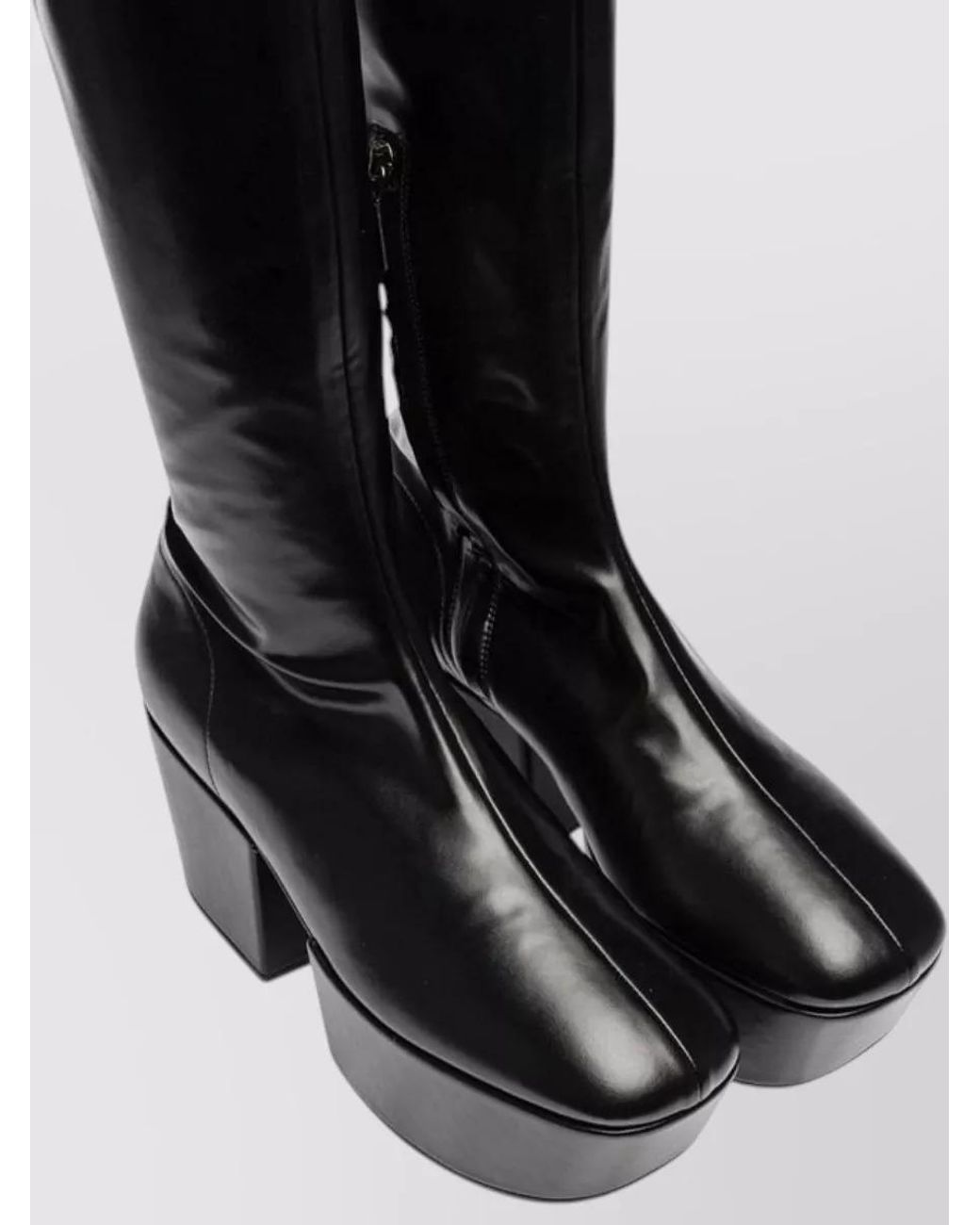 Prada Black Calfskin Over The Knee Boots