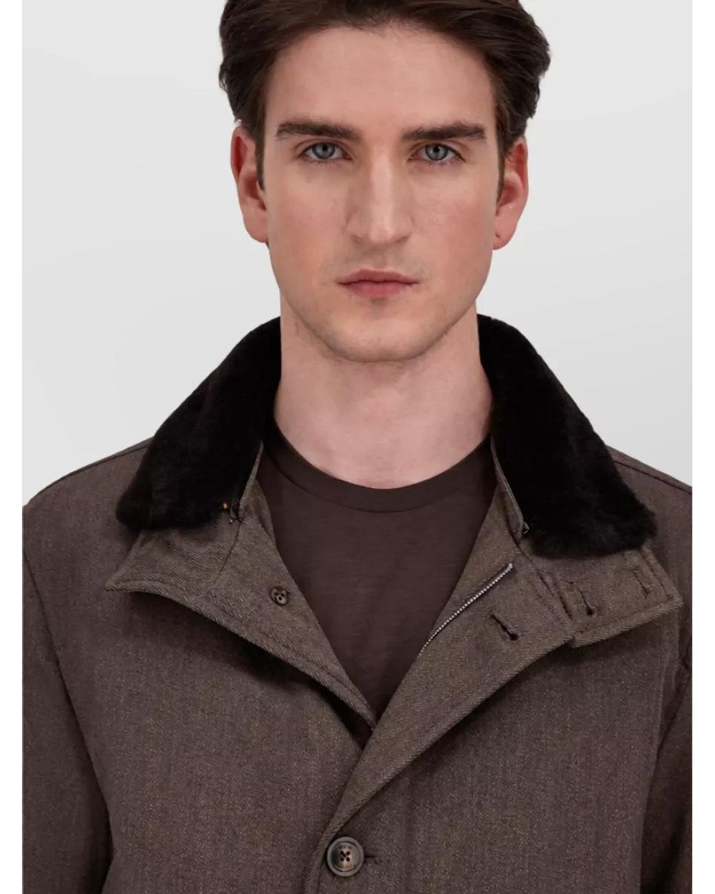 Herno Multicolor Wool Coat for men