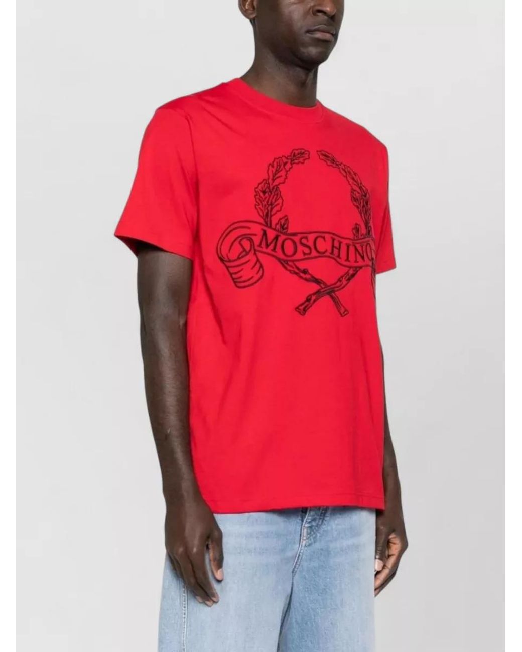 Moschino Red Short-Sleeve T-Shirt for men
