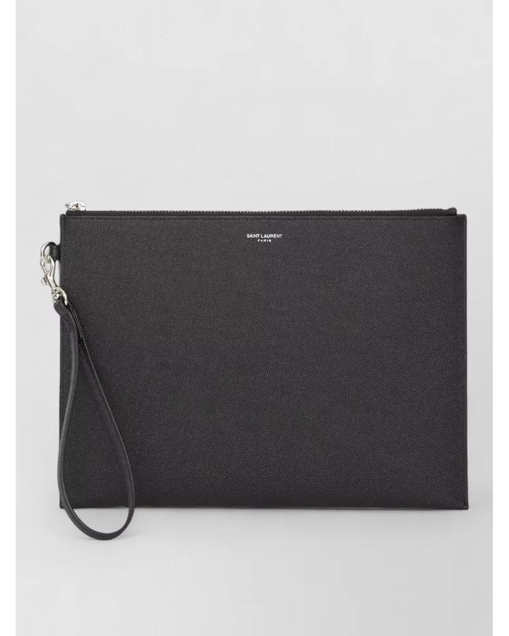 Saint Laurent Black Leather Clutch Bag for men