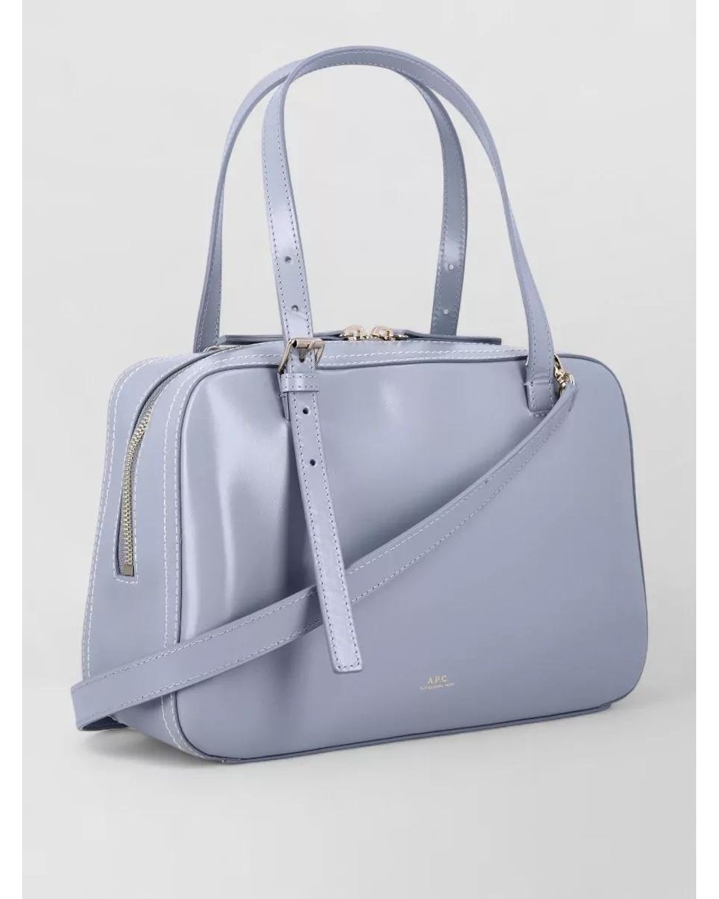 A.P.C. Blue Virginie Leather Shoulder Bag