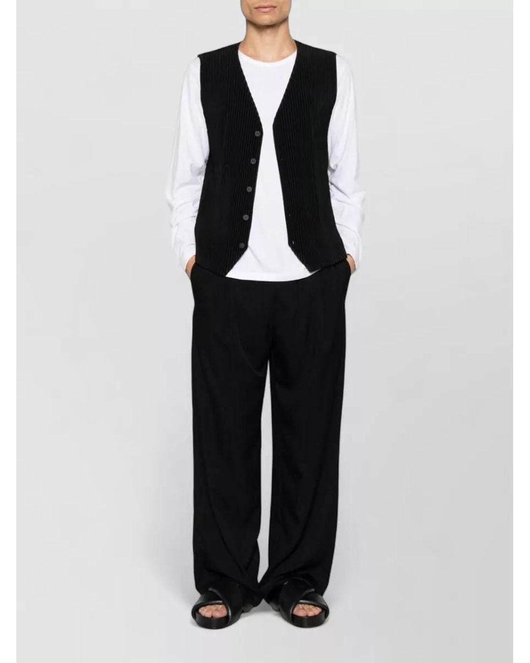 Homme Plissé Issey Miyake Black Vest for men
