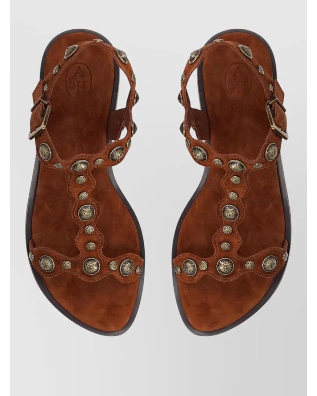 Ash Brown Leather Sandals