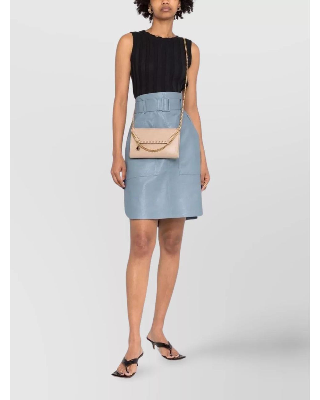 Stella McCartney Natural Falabella Mini Shoulder Bag