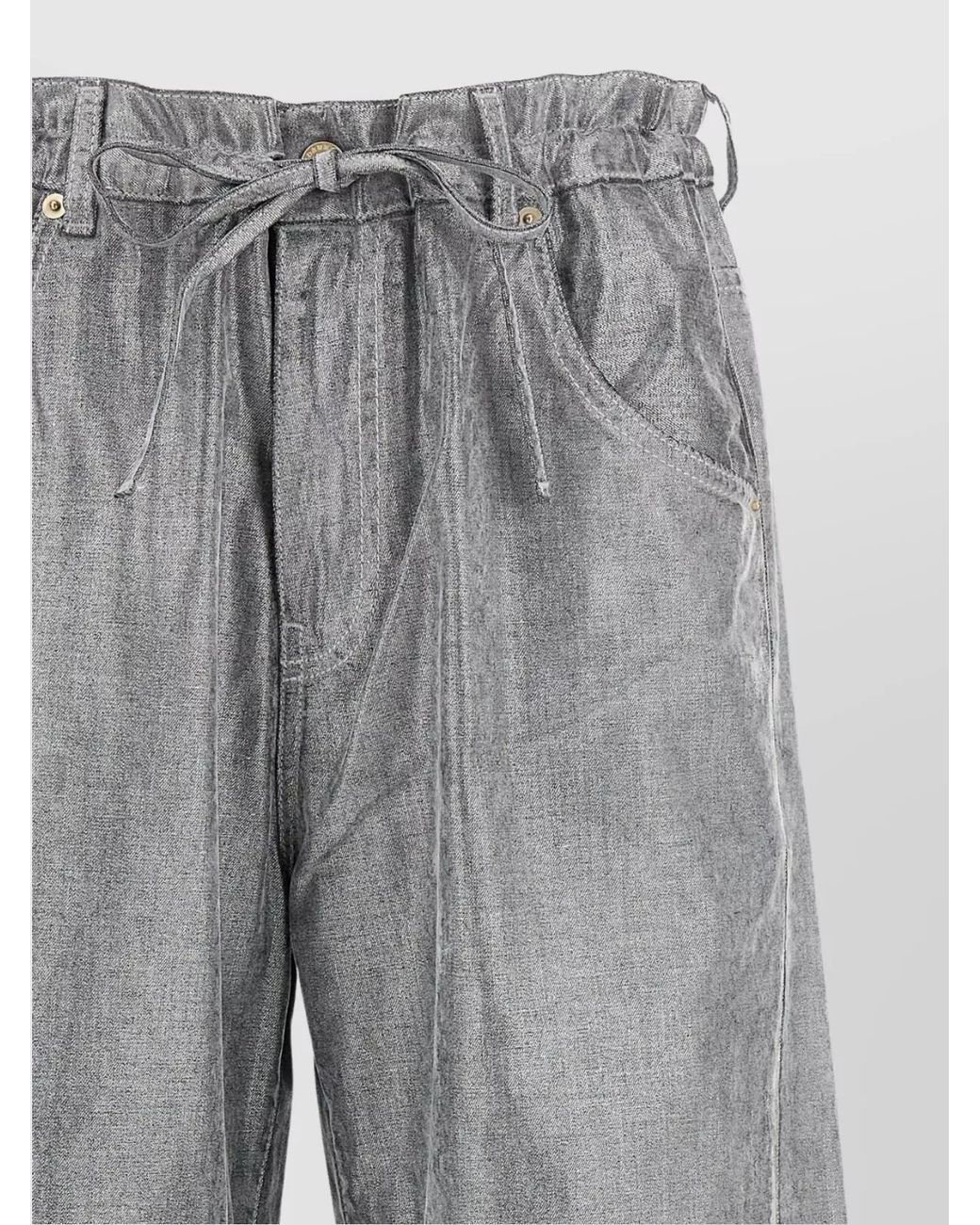 DARKPARK Gray Denim Wide-Leg Trousers