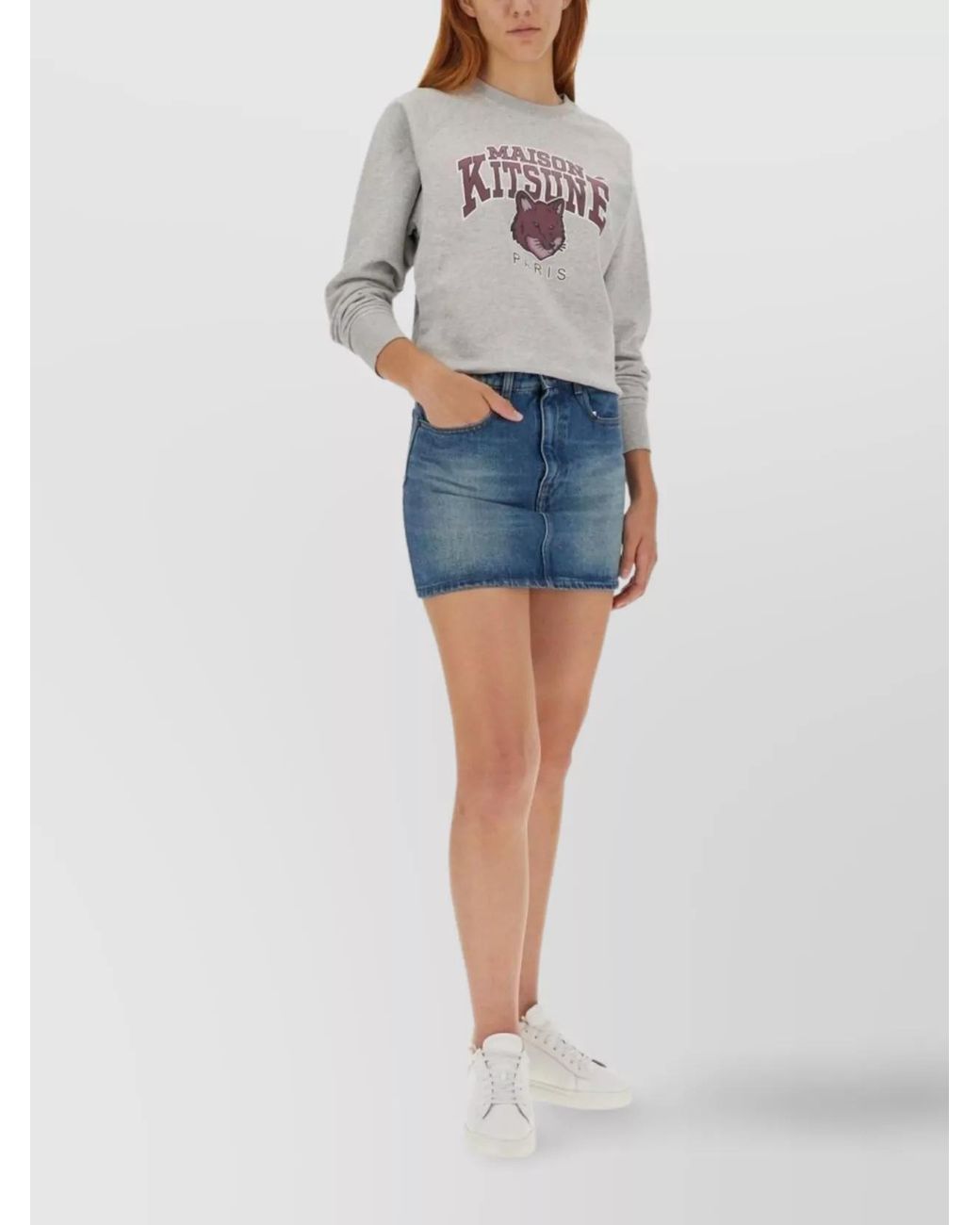 Maison Kitsuné Gray Cotton Regular-Fit Sweatshirt