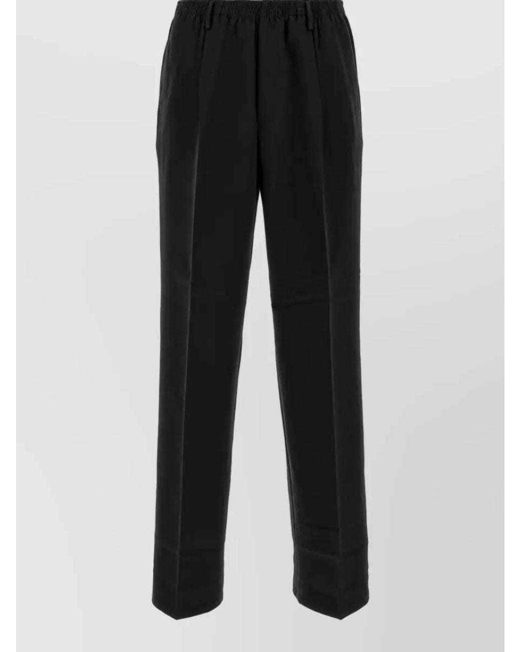 Cellar Door Black Straight-Leg Trousers for men