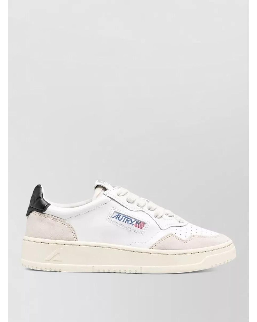 Autry Natural Leather Low-Top Lace-Up Sneakers