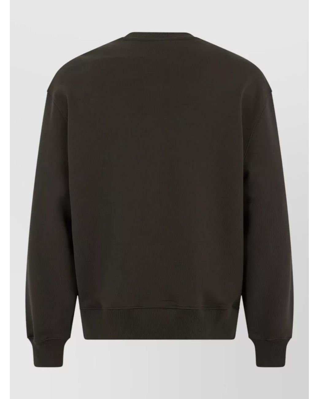 Maison Kitsuné Gray Cotton Logo-Print Crew Neck Sweatshirt for men