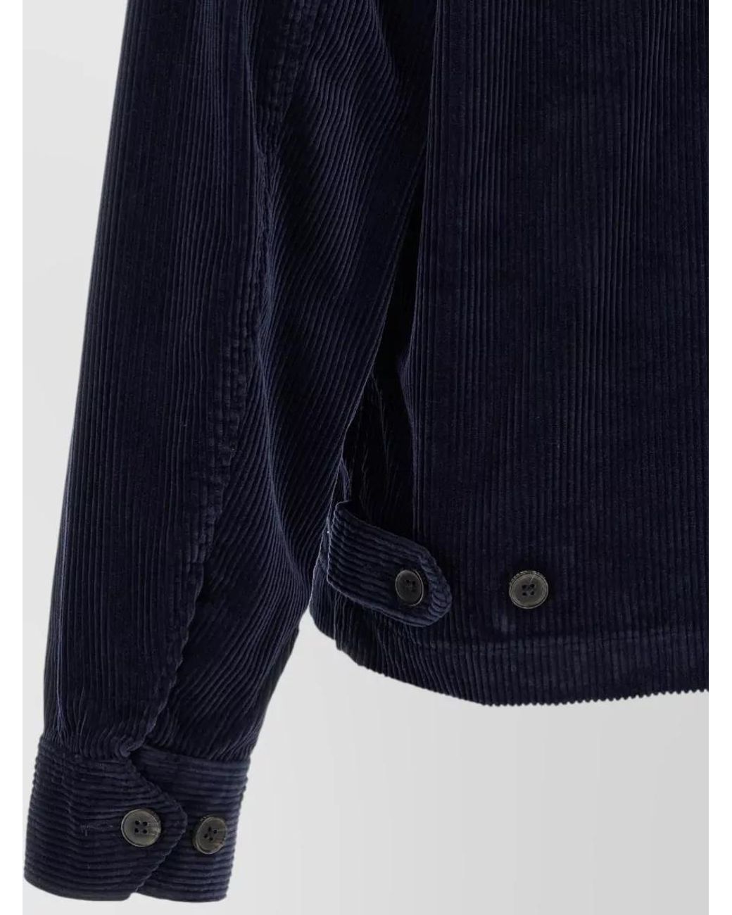 Polo Ralph Lauren Blue Corduroy Single-Breasted Coat for men