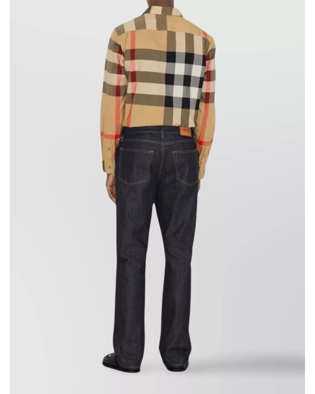 Burberry Natural Check Cotton Slim-Fit Long-Sleeve Shirt for men