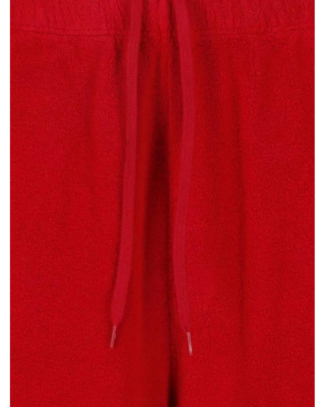 MM6 by Maison Margiela Red Straight Chino Shorts for men