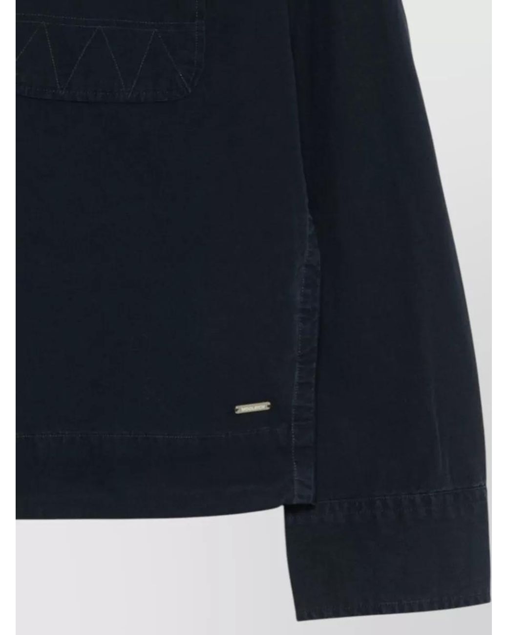 Woolrich Blue Cotton Regular-Fit Overshirt