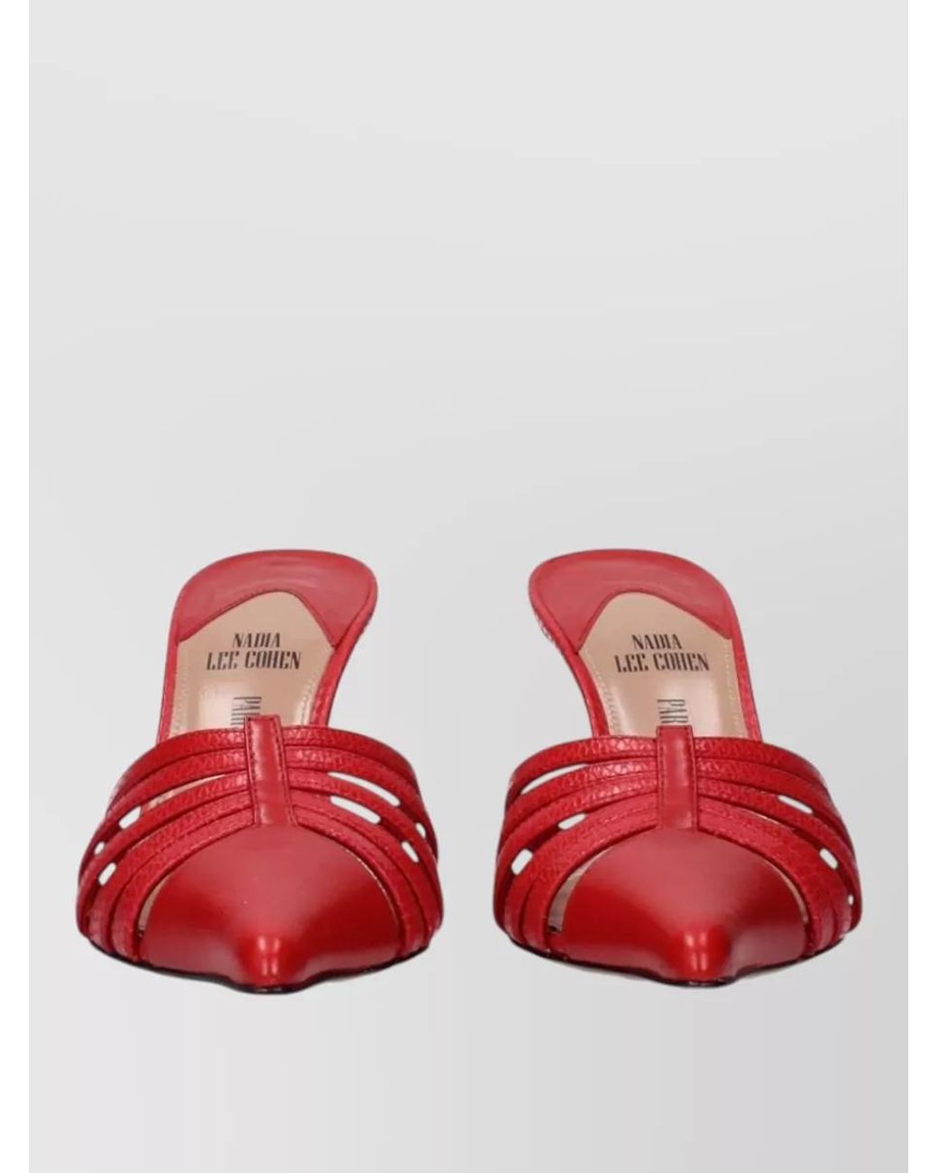 Paris Texas Red Leather Stiletto Mules
