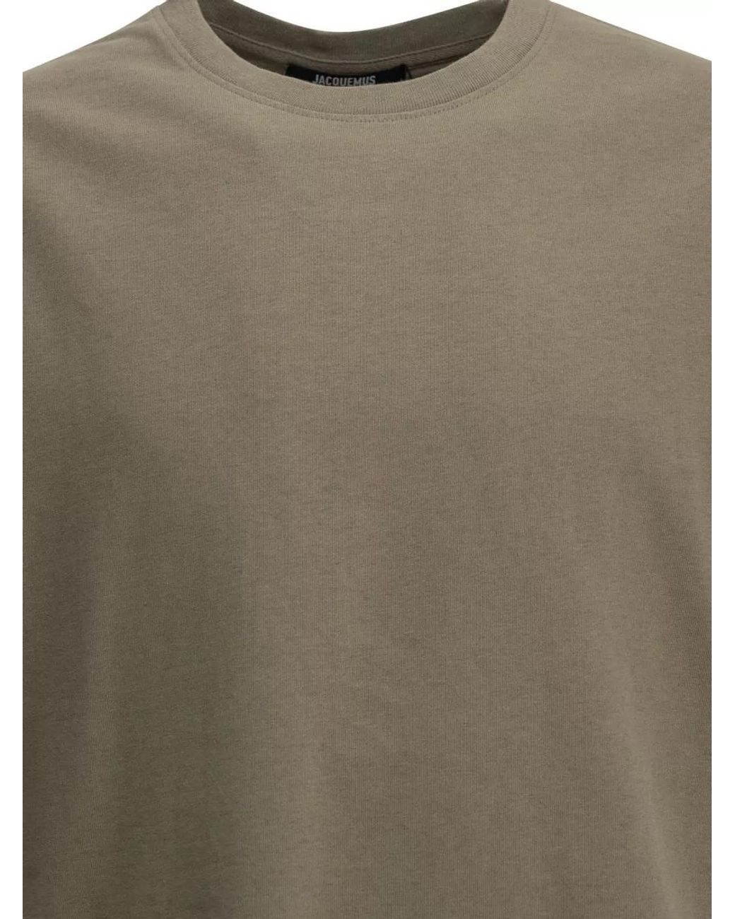 Jacquemus Natural Crew-Neck Cotton T-Shirt for men